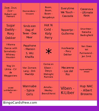 Houtse Meer Bingo Card