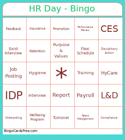 HR Day - Bingo Card