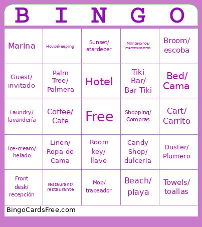 Hsk Bingo Card