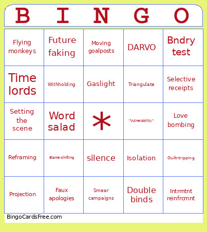 Hsuhjbj Bingo Card