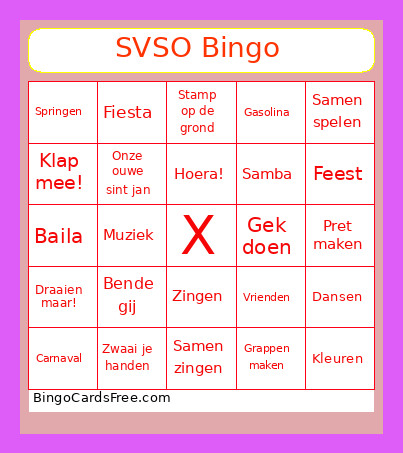 HUB Stedelijk VSO Bingo Card