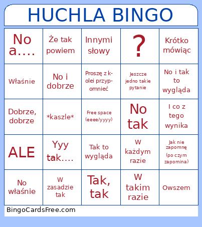 HUCHLA bingo Cards Free Pdf Printable Game, Title: HUCHLA BINGO