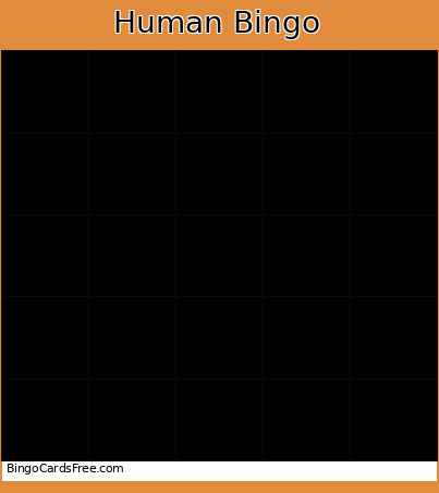 Human Bingo Card