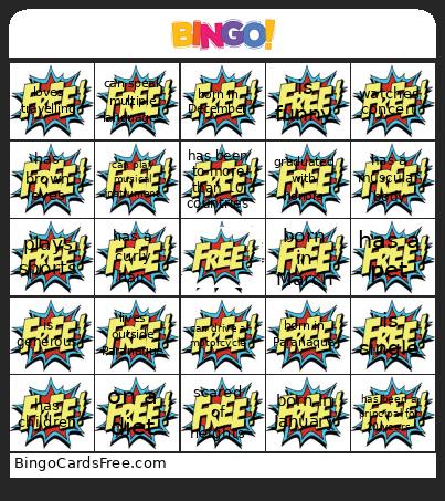 Human Bingo Card