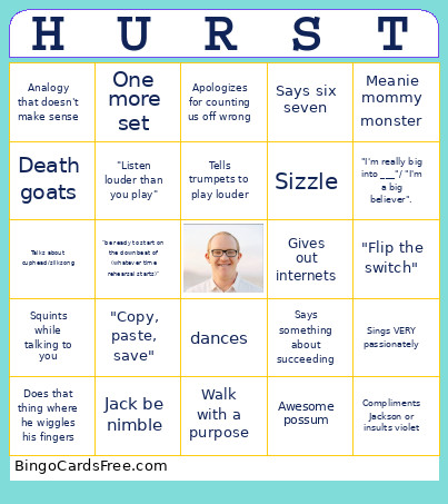 Hurst Bingo Card