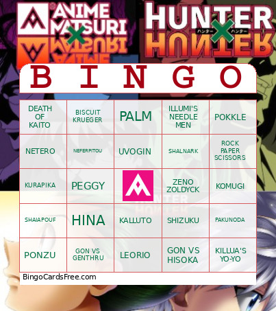 HxH Bingo Card