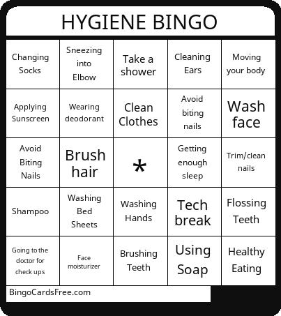 Hygiene BINGO