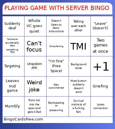 I'M GONNA FUCKING DO IT THIS TIME Bingo Card