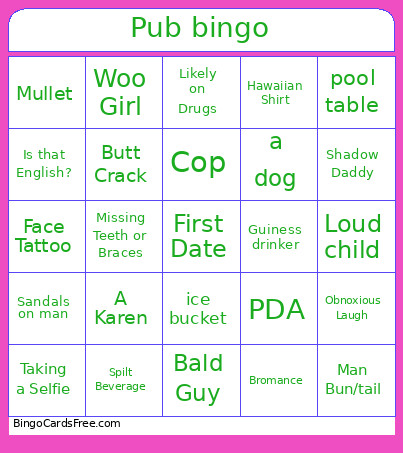 Ian Bingo Card 2