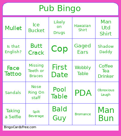 Ian Bingo Card