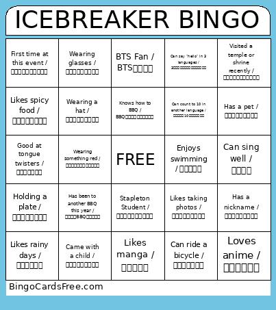 ICEBREAKER BINGO