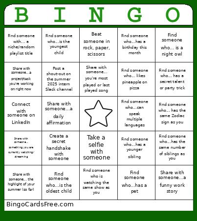 Icebreaker Bingo