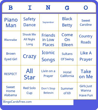 ICONIC Bingo Cards Free Pdf Printable Game, Title: BINGO