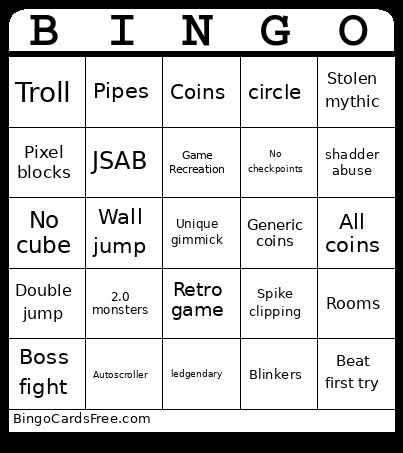 ICYOR Bingo Card