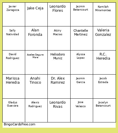 IEFL 2026 Delegate Bingo Card