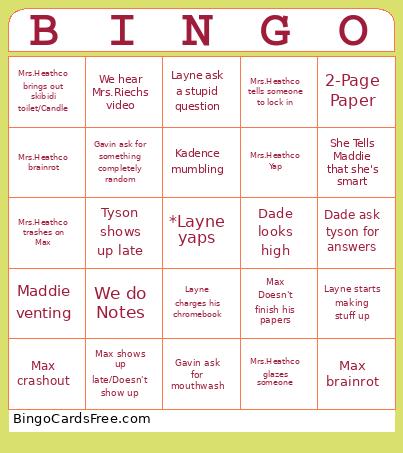 Ignore Bingo Card