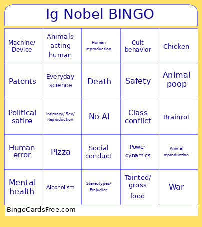 Igs 2025 Bingo Card