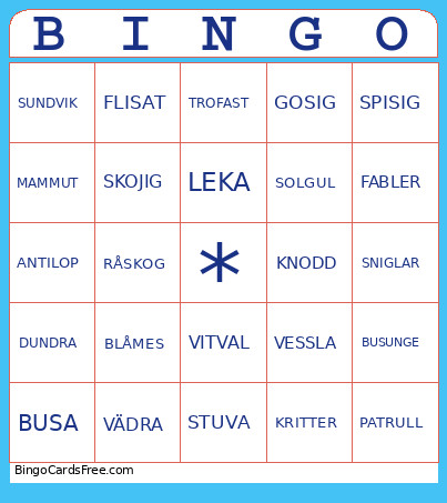 Ikea Bingo Card