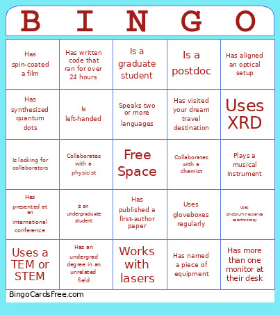 IMOD Bingo Card