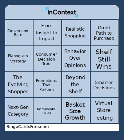 InContext CMA 2026 Bingo Card