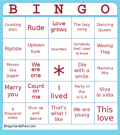 Individuals Bingo Card