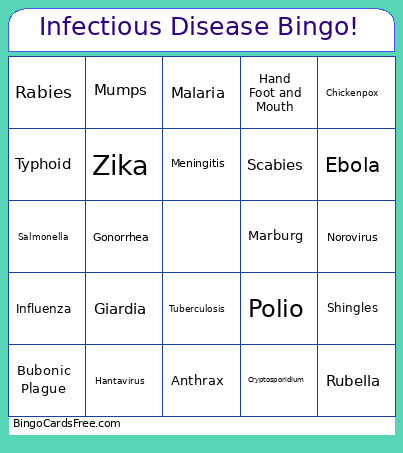 Infectious Disease ! Bingo Card