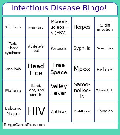 Infectious Disease Bingo!