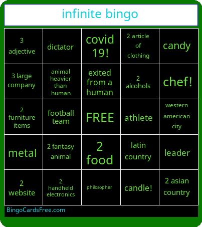 infinite bingo