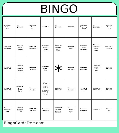 Ink Board Bingo Card