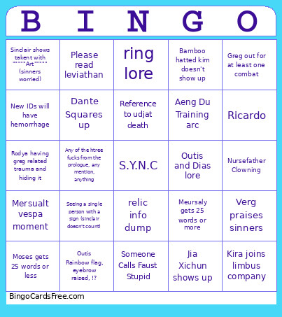 Intervalo Bingo Card