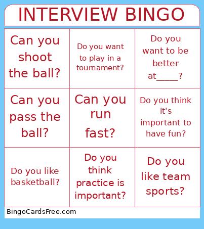 Interview Bingo