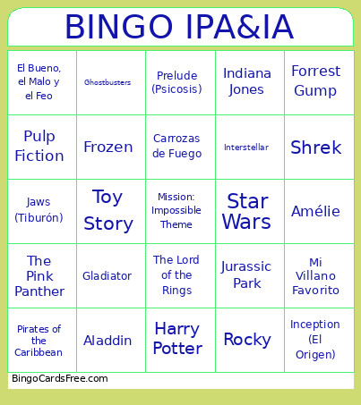 IPA 1sem2026 Bingo Card