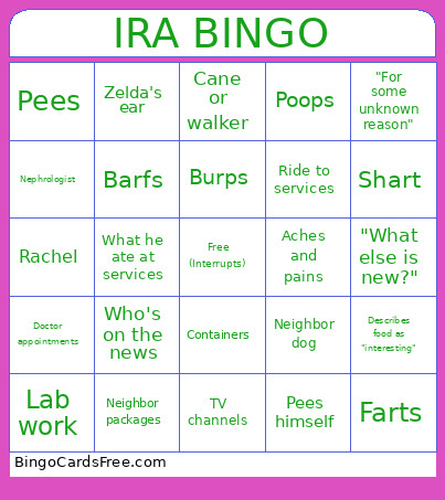 Ira Bingo Card