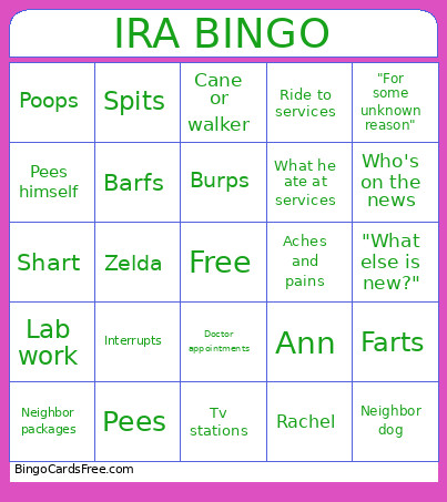 Ira Bingo Card 2