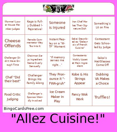 Iron Chef Bingo