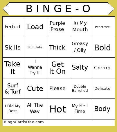 IRON CHEF - Get It On Bingo Card