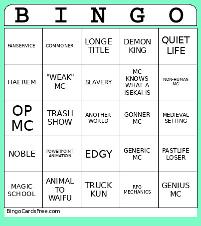 ISKEAI Bingo Card