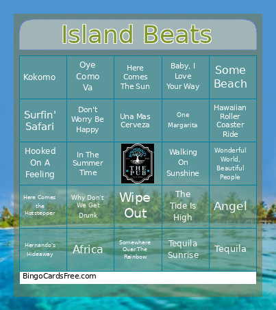 Island Beats Bingo Card