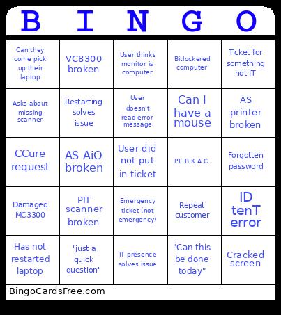 IT Bingo