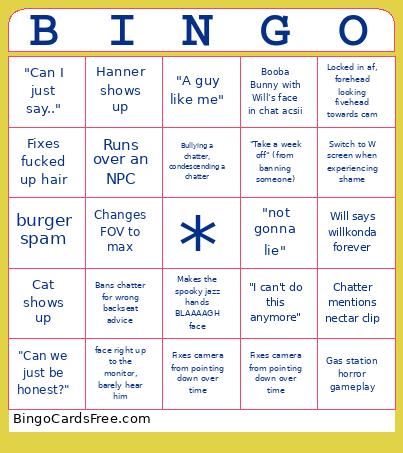 Itswill Bingo Card