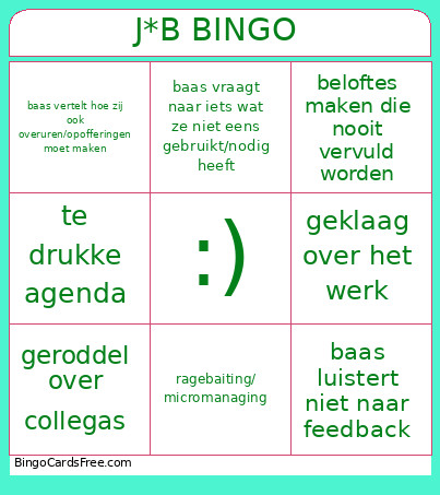 J*B Bingo Card