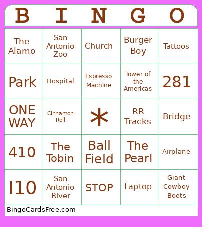 J. Mo's Coffee Crawl Bingo