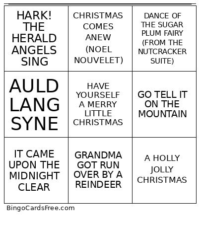 jõululaulud Bingo