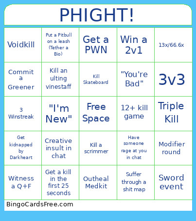 Jade's Coil Bingo Card