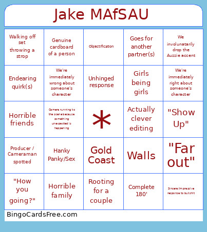 Jake MAfSAU Bingo Card