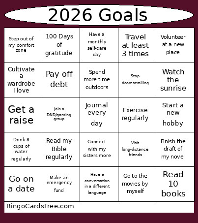 January 2025 Bingo Card 2
