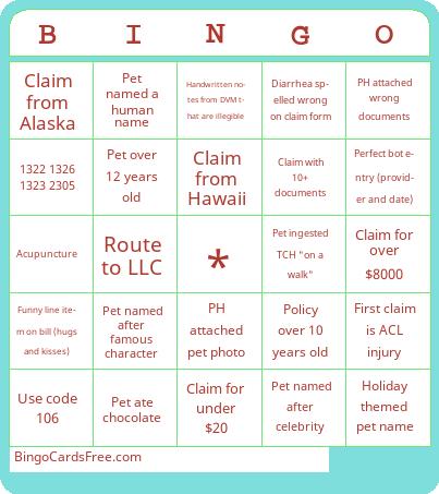 January Bingo