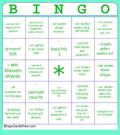 Japan 2026 Bingo Card 2