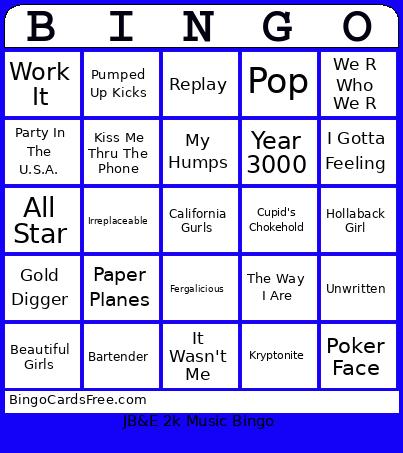 JB&E Country Bingo