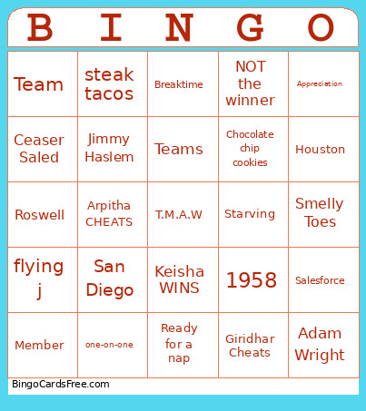 Jeapordy Bingo Card